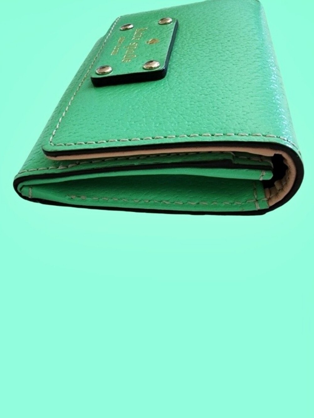 Kate Spade Green Leather Compact Wallet - Picture 4 of 8